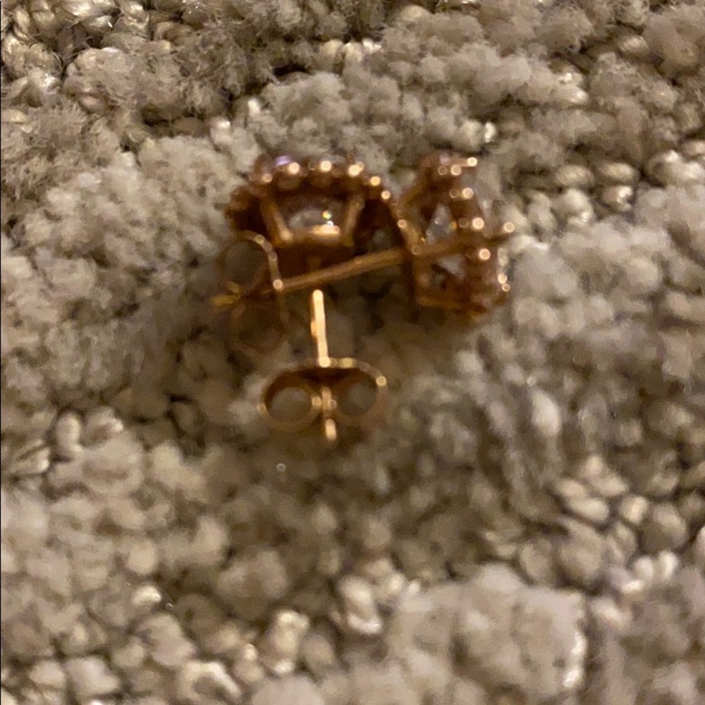 Beaty Johnson Rose Gold & Crystal Stud Earrings View 2